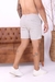 Short Alfaiataria Acetinada Premium com Cós Duplo Areia