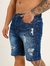 Bermuda Jeans Slim Destroyed na internet