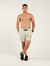 Bermuda Jogger Cargo Street Bolso Botão - Creme