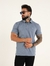 Camisa Gola Polo no Cotton com Elastano - Cinza Chumbo
