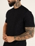 T - Shirt Masculina Slim Malha 3D Texturizada Preta - Fitz Jeans Atacado