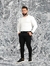 Camisa Manga Longa Moletom - Off White