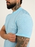 Imagem do T - Shirt Masculina Slim Malha 3D Texturizada Azul Céu