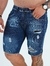 Bermuda Jogador Jeans Destroyed com Petch na internet