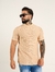 T - Shirt Masculina Slim Malha 3D Texturizada Creme - comprar online