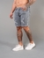 Bermuda Jogador Jeans Marmorizada com Faixa Grega Lateral - Fitz Jeans Atacado