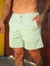 Short Alfaiataria Acetinada Premium com Cós Duplo - Verde água - comprar online