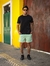 Short Alfaiataria Acetinada Premium com Cós Duplo - Verde água - loja online