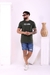 Camisa Masculina LongLine Verde Militar na internet