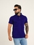 Camisa Gola Polo no Tricô Soft Texturizado Azul Bic - comprar online