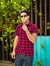 Camisa de Botão Xadrez Slim - Vinho - comprar online