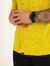 Imagem do Camisa de Botão Slim no Tricô Texturizado com Elastano Mostarda