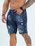 Bermuda Jogador Jeans Destroyed com Petch - comprar online