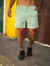 Short Alfaiataria Acetinada Premium com Cós Duplo - Verde água na internet