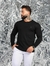 Camisa Manga Longa Moletom - Preto