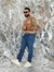 Calça Jeans Oversized Básica 100% Algodão - Azul Escura - loja online