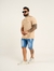 T - Shirt Masculina Slim Malha 3D Texturizada Creme - comprar online