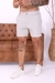 Short Alfaiataria Acetinada Premium com Cós Duplo Areia na internet