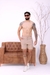 Short Alfaiataria Acetinada Premium com Cós Duplo - Bege Claro - loja online