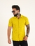 Camisa de Botão Slim no Tricô Texturizado com Elastano Mostarda - Fitz Jeans Atacado