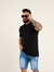 T - Shirt Masculina Slim Malha 3D Texturizada Preta - comprar online