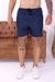 Short Jogger Sarja com Zíper no Bolso Frontal Azul Marinho - Fitz Jeans Atacado
