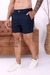 Short Alfaiataria Acetinada com Cós Duplo Azul Marinho na internet