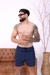 Short Jogger Sarja com Zíper no Bolso Frontal Azul Marinho - loja online