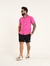Imagem do Camisa de Botão Slim no Tricô Texturizado com Elastano Rosa Flamingo