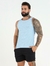 Regata Americana no Tricô Texturizado - Azul Céu - comprar online