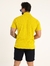 Camisa de Botão Slim no Tricô Texturizado com Elastano Mostarda na internet