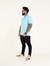Camisa Gola Polo no Cotton com Elastano Azul - Fitz Jeans Atacado