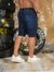 Bermuda Jeans Slim Básica Azul com Elastano