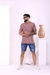 Imagem do T - Shirt Masculina Slim Malha 3D Texturizada Marrom