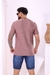 T - Shirt Masculina Slim Malha 3D Texturizada Marrom