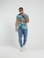 Camisa de Botão Slim Estampa Tropical no Viscolinho com Elastano - loja online