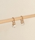 Brinco Argola Dourada com Corrente e Gotas de Zircônia Ponto de Luz Trio - comprar online