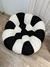 Puff Confort - Blanco y negro 1.20X0.60 - Deco Shopping