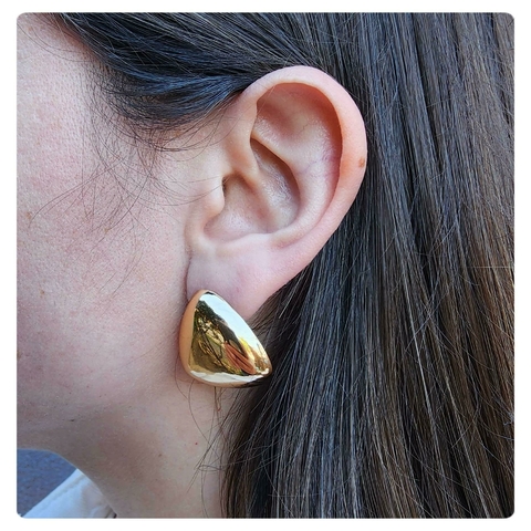 Aros Triangulo Bañado en oro