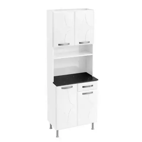 Kit Cozinha Duplo Rubi 4 portas 1 gaveta – branco
