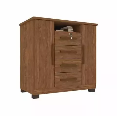 Cômoda Versales com sapateira 2 portas 4 gavetas - variadas cores