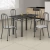 Mesa 076 4 Cadeiras 1,20x0,75m - Prata martelado - comprar online