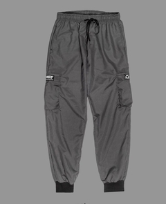 Pantalón Cargo de Microfibra Gris Topo