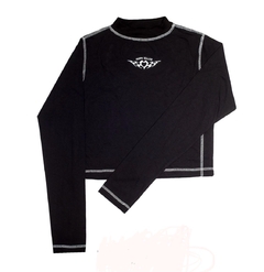 Camiseta Crop Bordado Blanco - comprar online