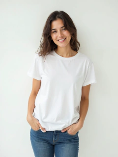 Remera Clásica - BLANCO - LISA - - comprar online