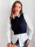 Colete Gabi Feminino Tricot Trançado Preto UN