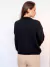 Blusa Mari Feminina Tricot Gola Redonda Preta - Tresis Store