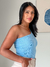 Blusa Nula Manga Ella Canelada Baby Blue - Tresis Store