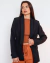 Blazer Elisa Feminino Forrado Alfaiataria Preto - Tresis Store