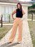 Calça Diana Feminina Alfaiataria Pantalona Bege